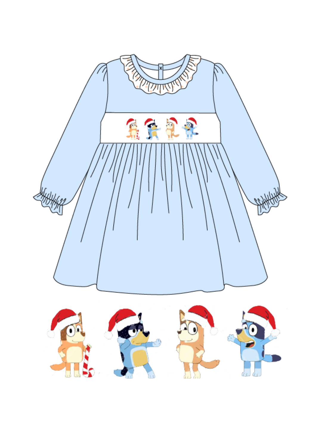 I'll Be Bluey Christmas Dress
