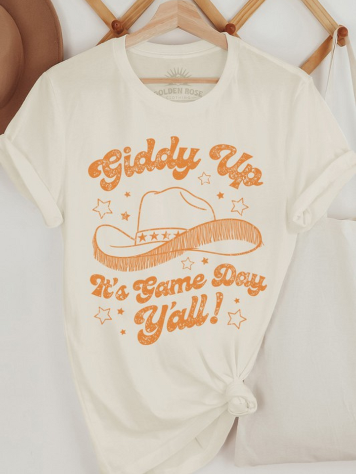 Giddy Up, It's Game Day Y'all - Oversized Tee