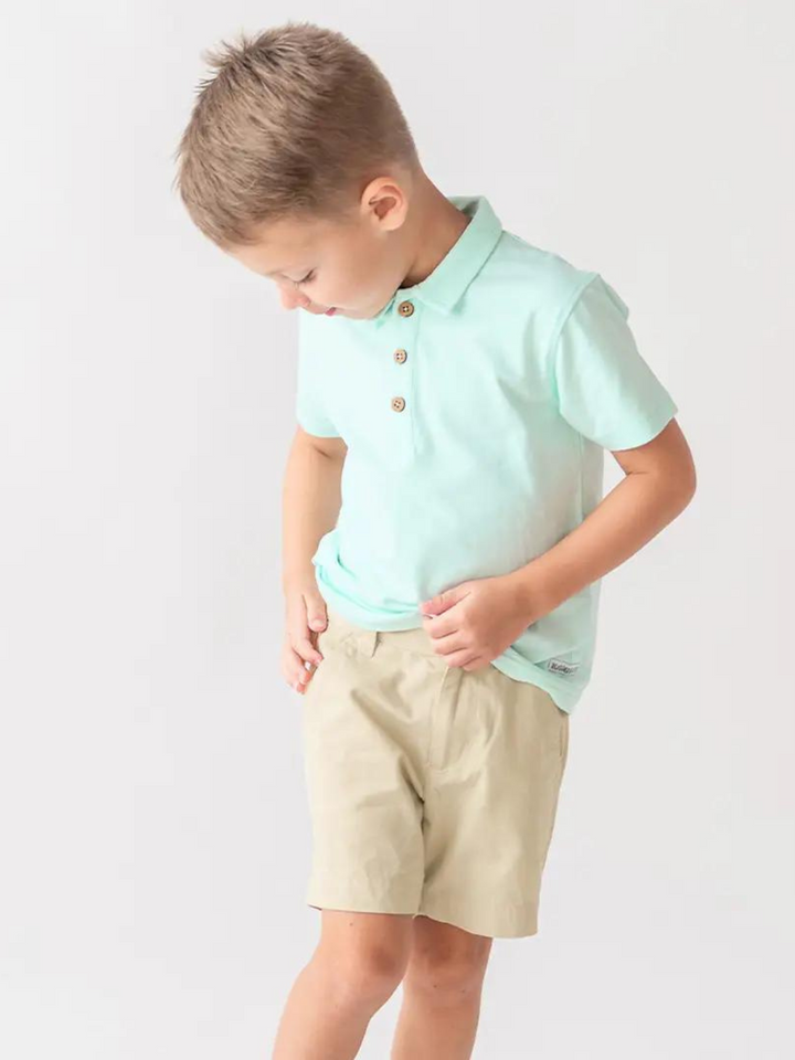 Light Aqua Short Sleeve Polo | Rugged Butts