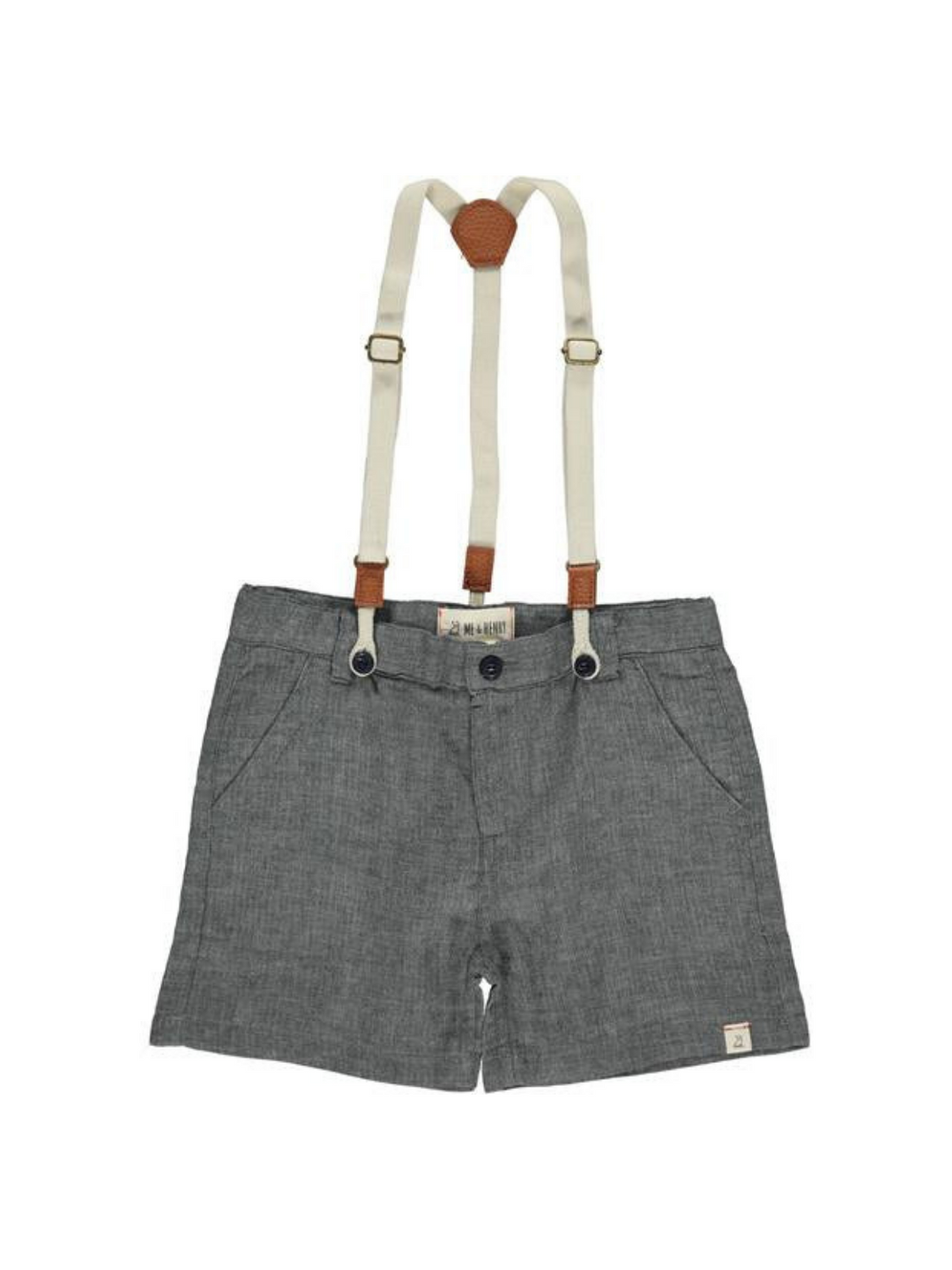 Grey Captain Shorts with Suspenders | Me & Henry