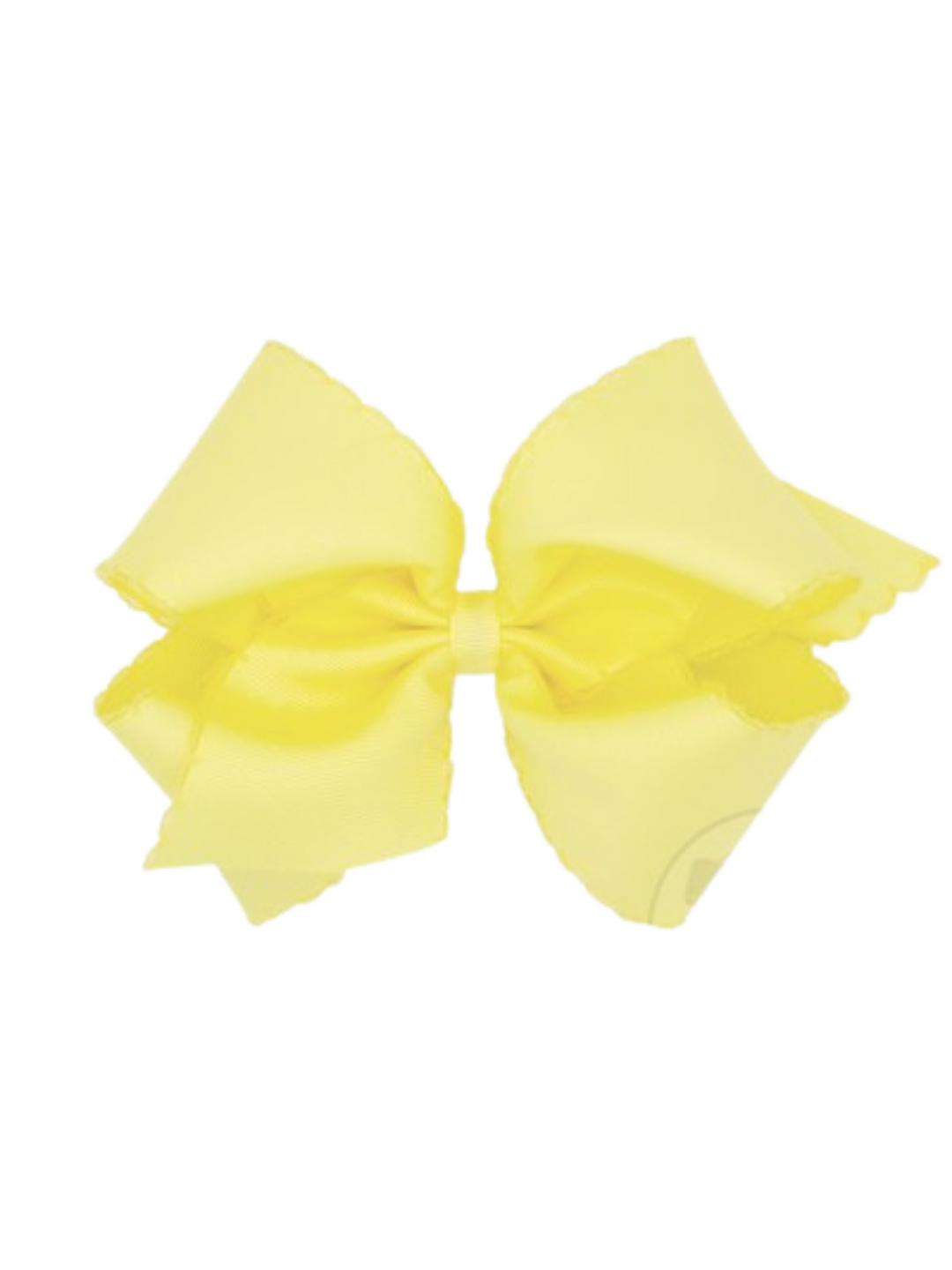 Lemon Solid Moonstitch Bow | Wee Ones