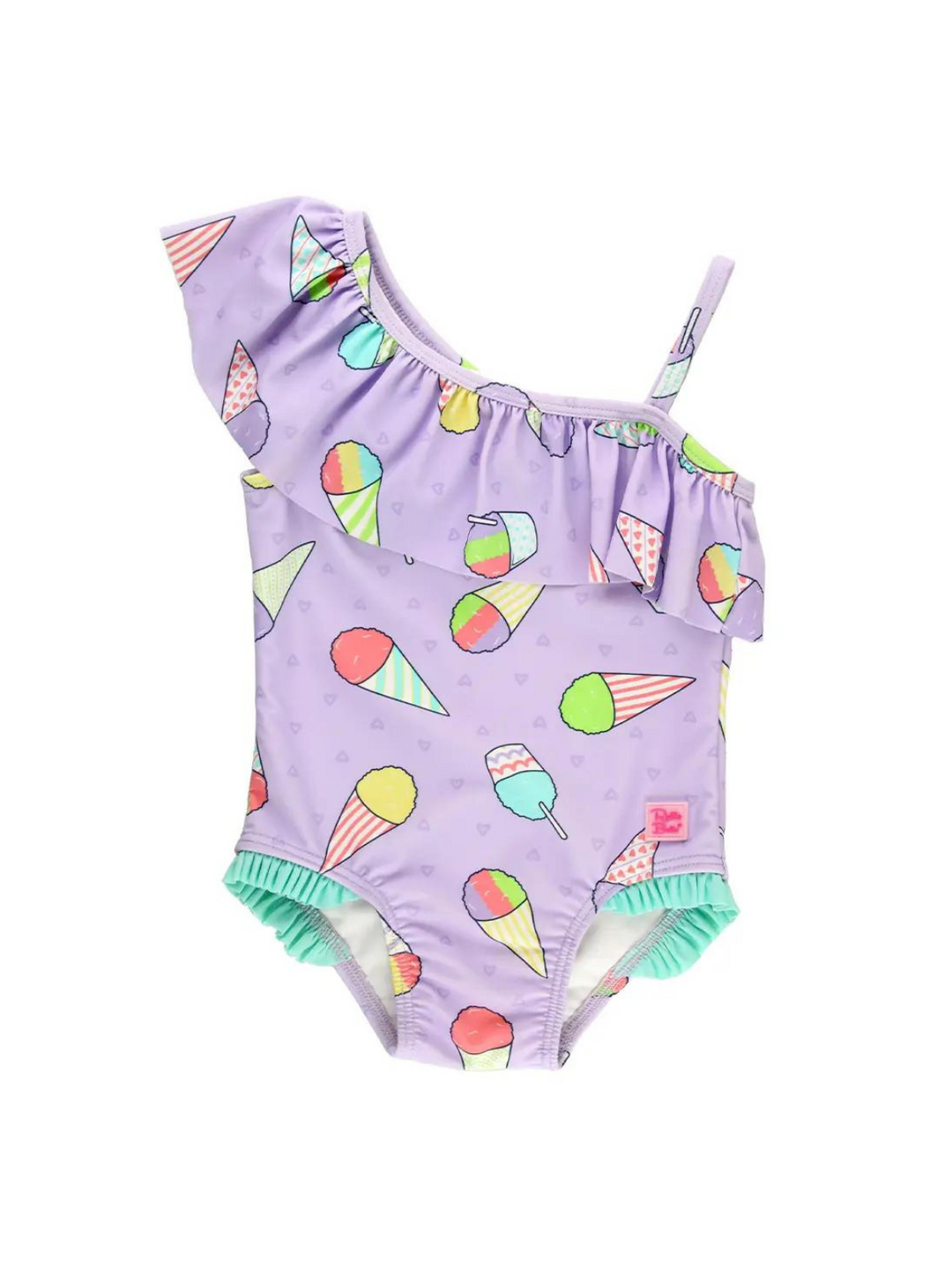 Snow Cone One Shoulder Swimsuit | Ruffle Butts