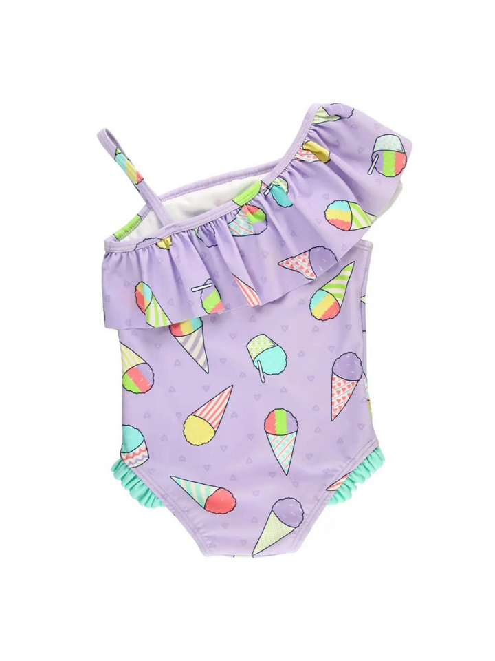 Snow Cone One Shoulder Swimsuit | Ruffle Butts