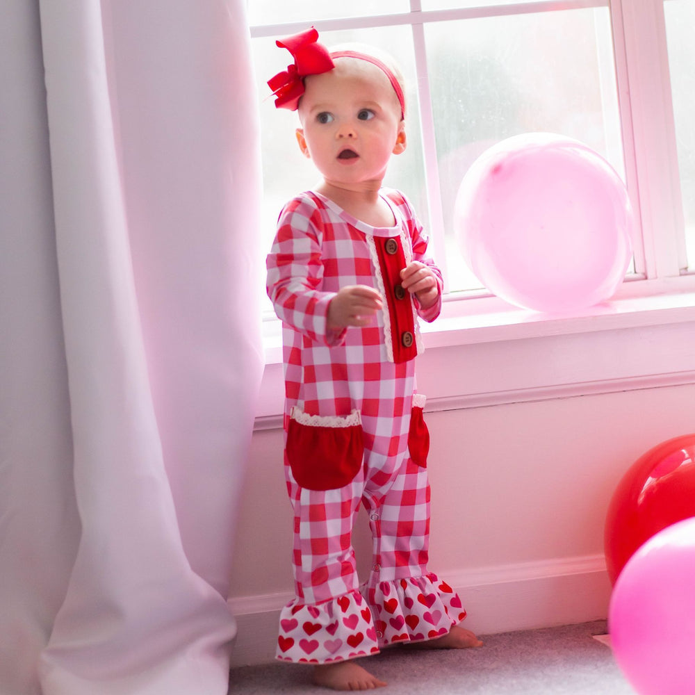 baby girl valentine's day romper outfit knoxville tn