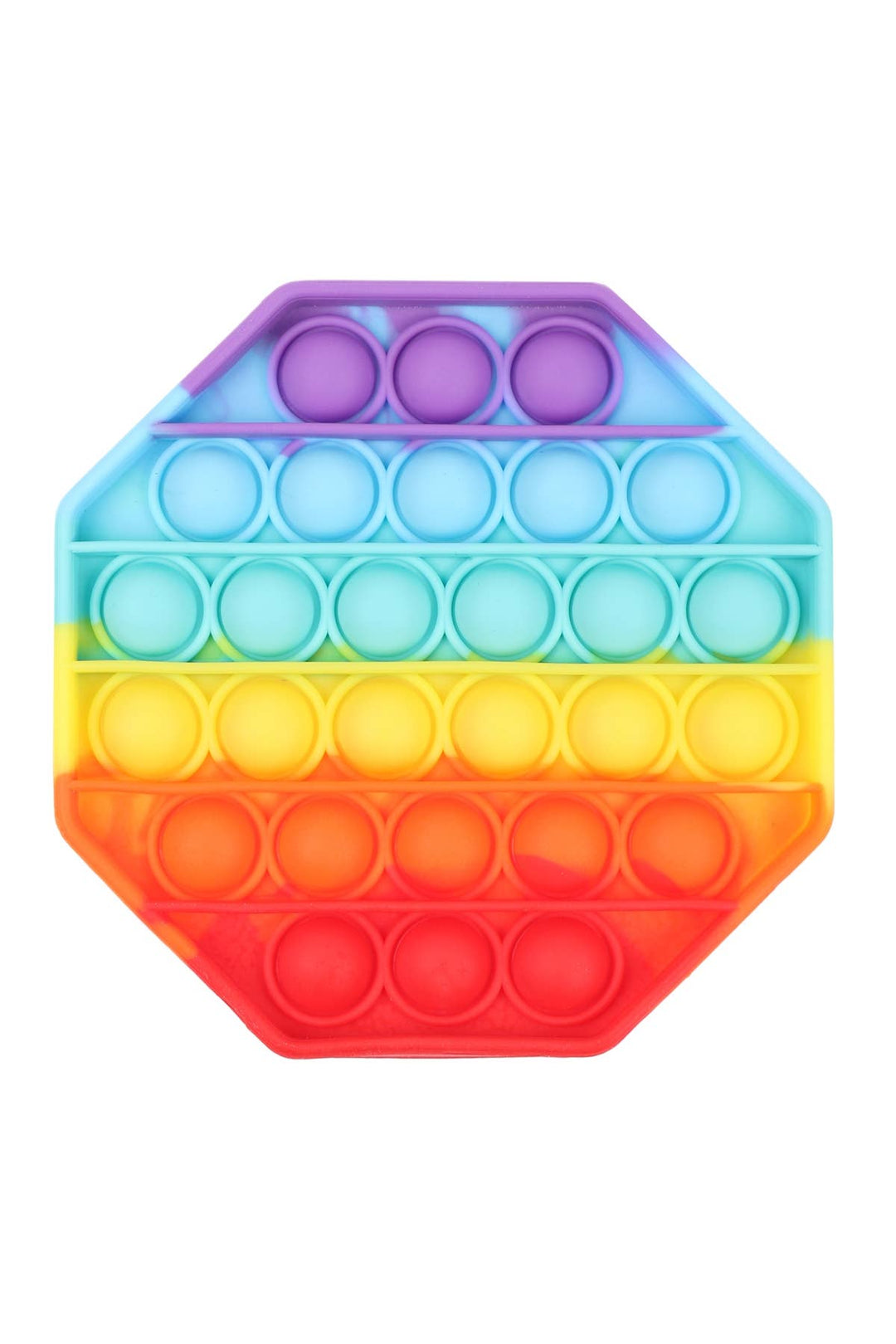 Rainbow Octagon Push Pop Bubble Fidget Toy