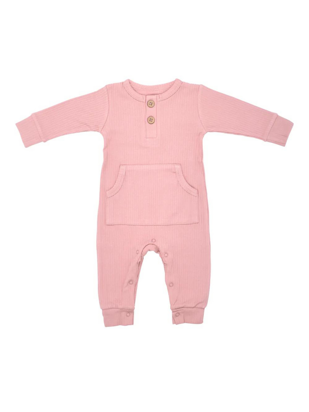 Hollis Ribbed Playsuit | Dusty Rose